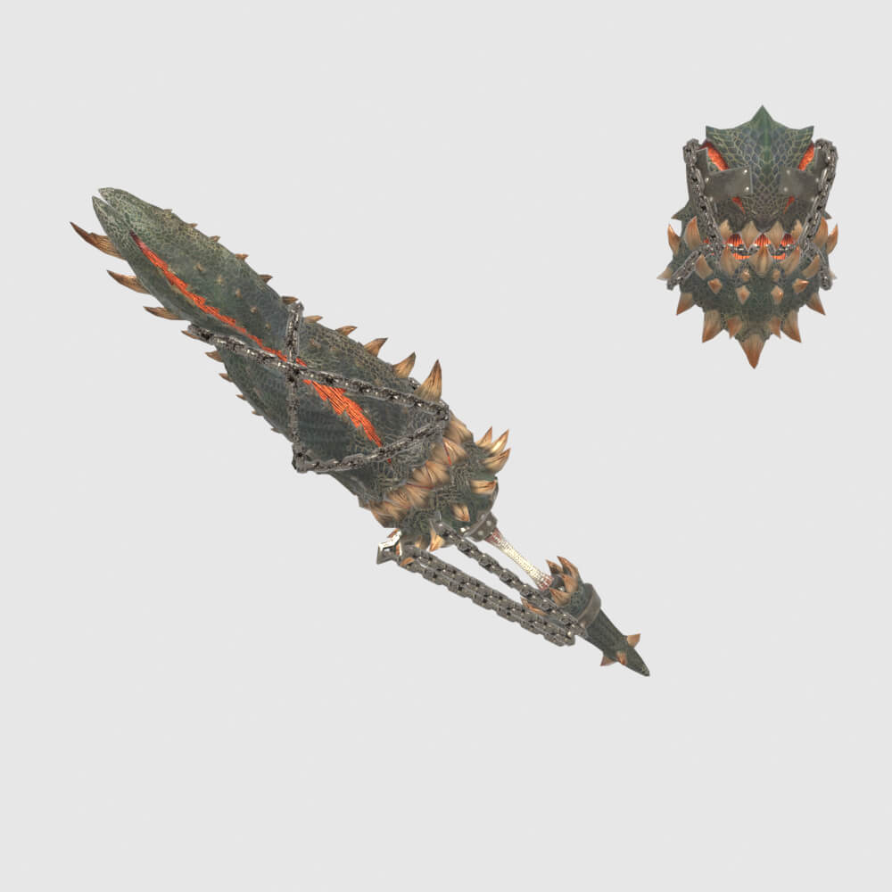 Insatiable Gunlance - Monster Hunter World 3D Model