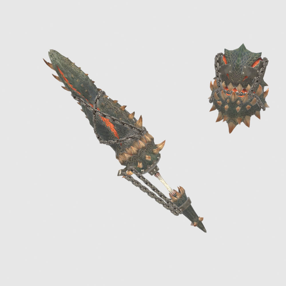Insatiable Gunlance - Monster Hunter World 3D Model