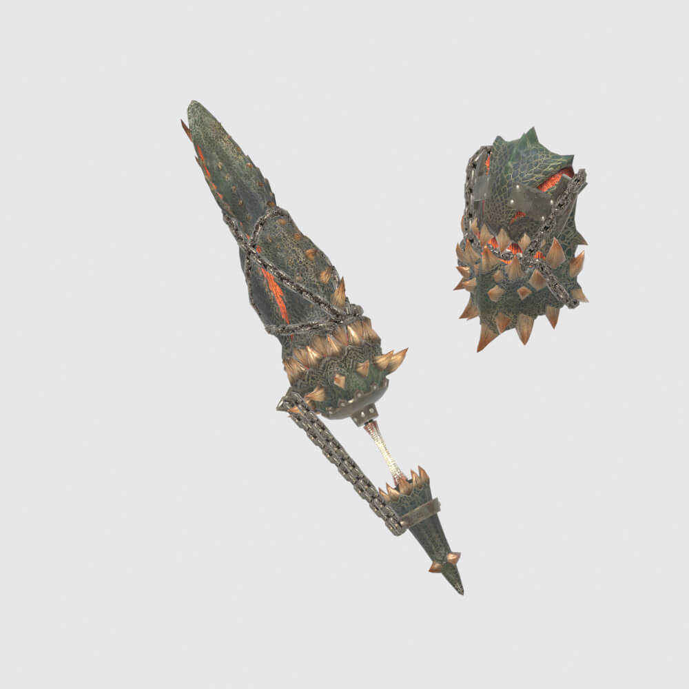 Insatiable Gunlance - Monster Hunter World 3D Model