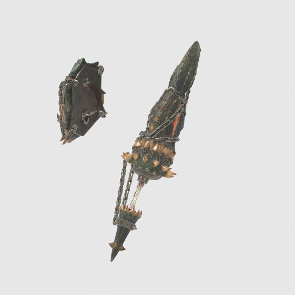 Insatiable Gunlance - Monster Hunter World 3D Model