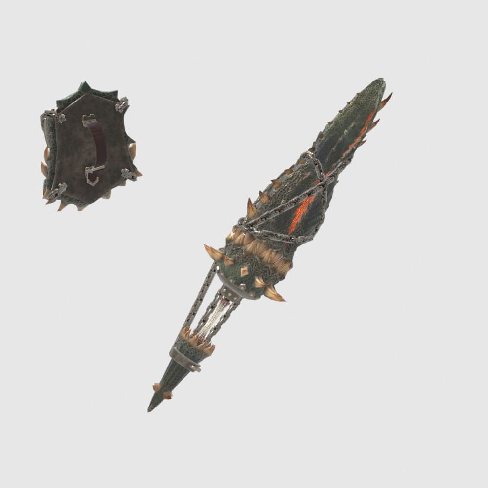 Insatiable Gunlance - Monster Hunter World 3D Model