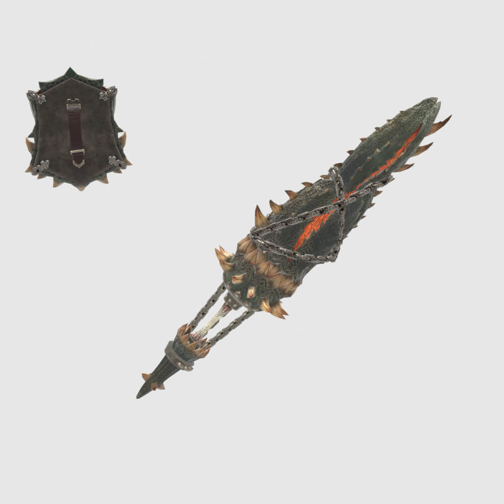 Insatiable Gunlance - Monster Hunter World 3D Model
