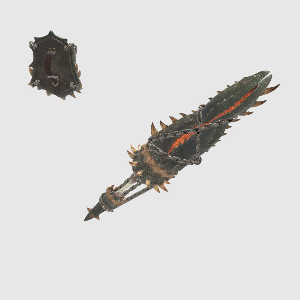 Insatiable Gunlance - Monster Hunter World 3D Model