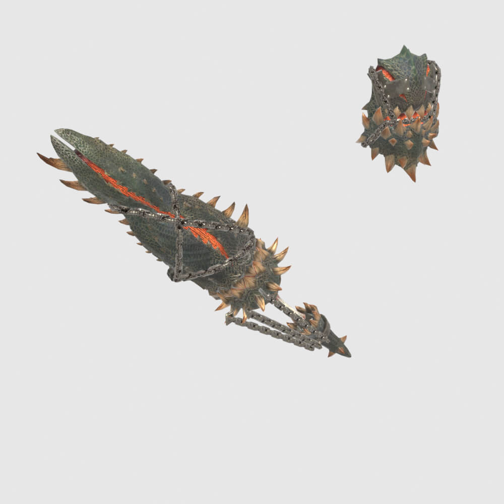 Insatiable Gunlance - Monster Hunter World 3D Model