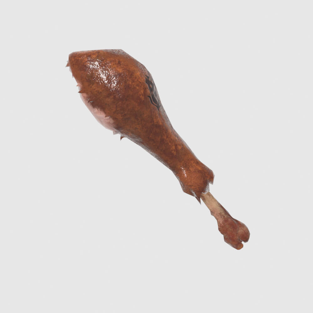 Juicy Well-Done Hammer - Monster Hunter World 3D Model