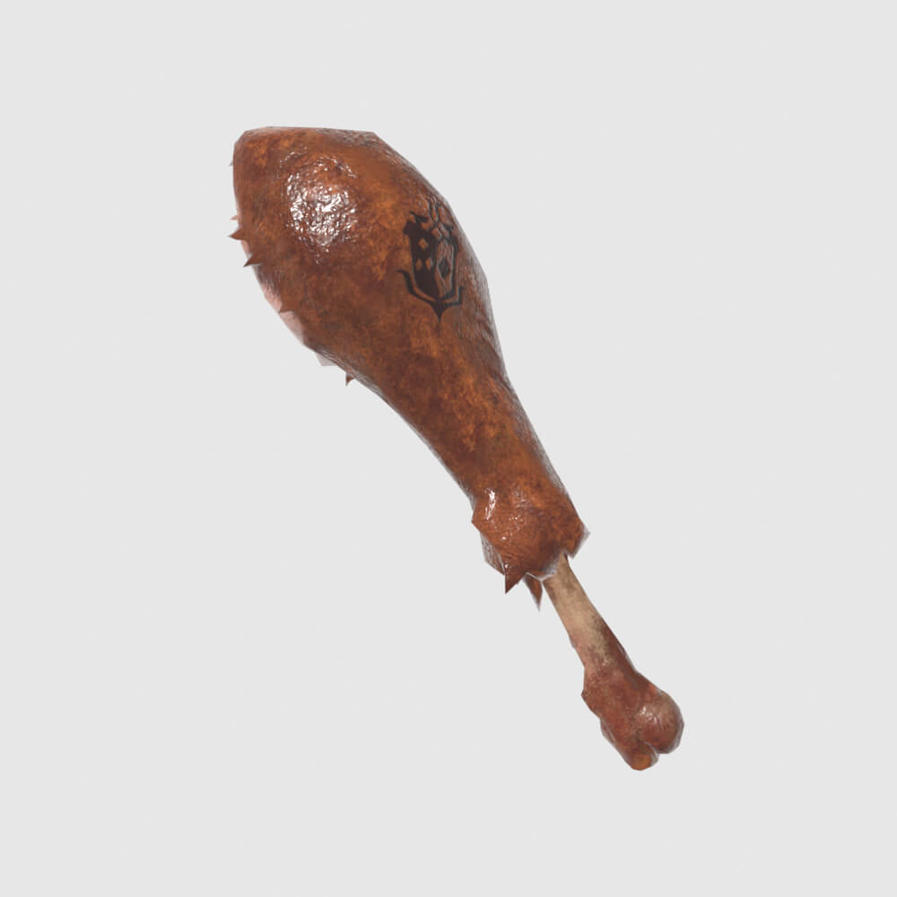 Juicy Well-Done Hammer - Monster Hunter World 3D Model
