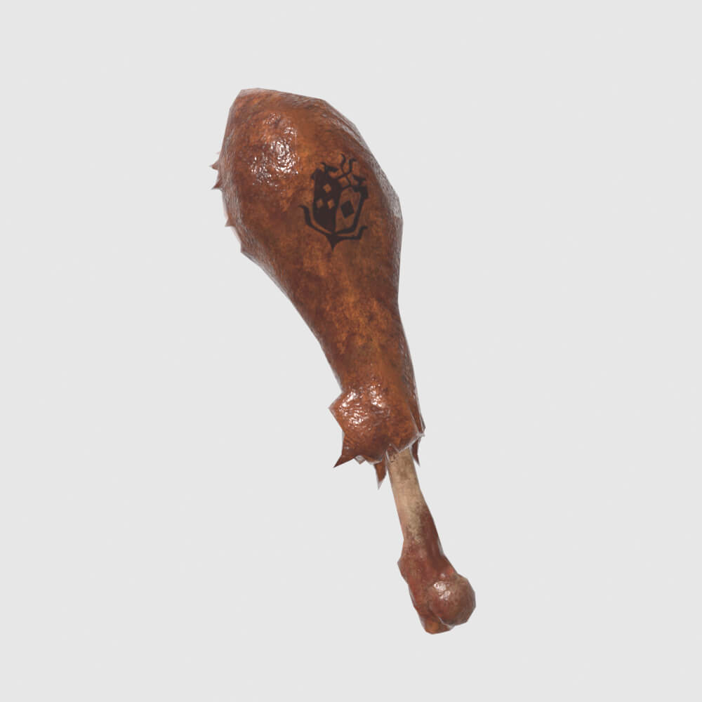 Juicy Well-Done Hammer - Monster Hunter World 3D Model