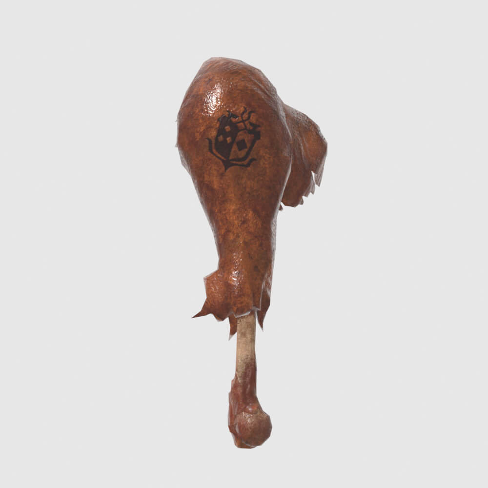 Juicy Well-Done Hammer - Monster Hunter World 3D Model