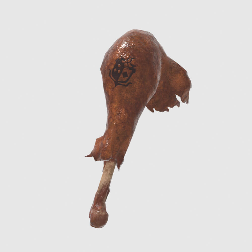 Juicy Well-Done Hammer - Monster Hunter World 3D Model