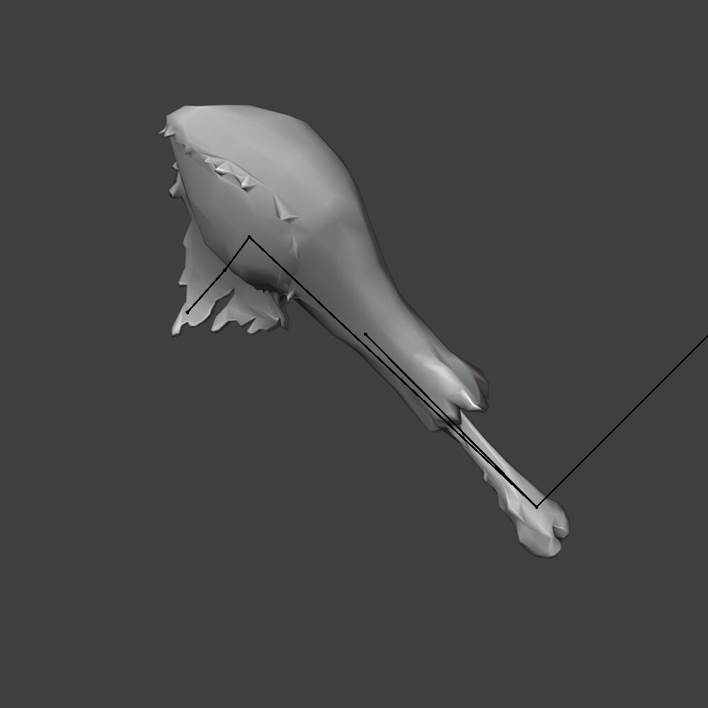 Juicy Well-Done Hammer - Monster Hunter World 3D Model