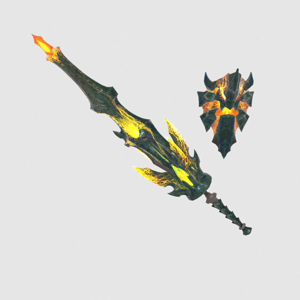 Lightbreak Gunlance - Monster Hunter World 3D Model