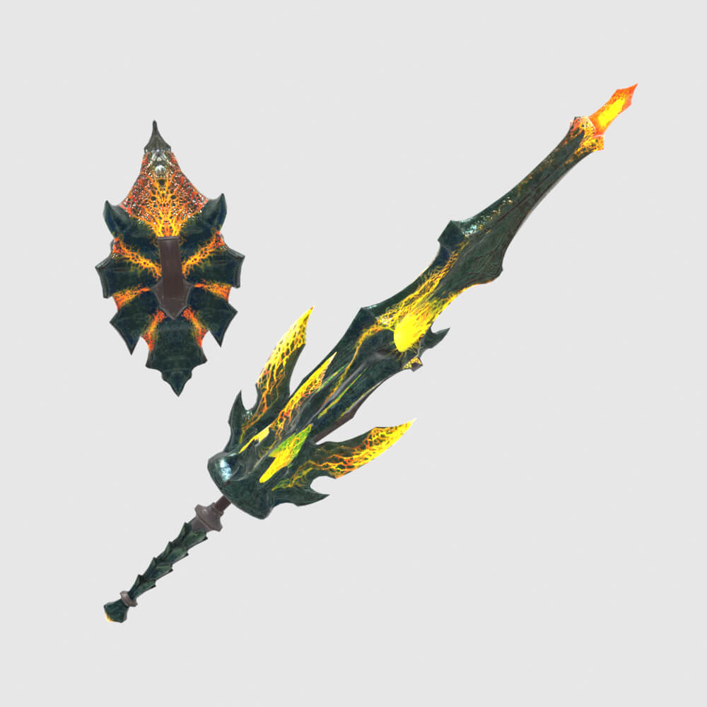 Lightbreak Gunlance - Monster Hunter World 3D Model