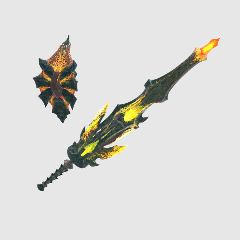 Lightbreak Gunlance - Monster Hunter World 3D Model