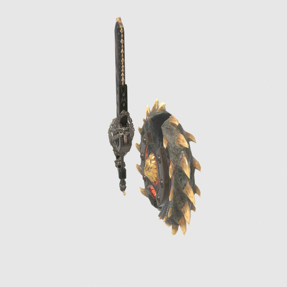 Oppressors Charge Blade - Monster Hunter World 3D Model