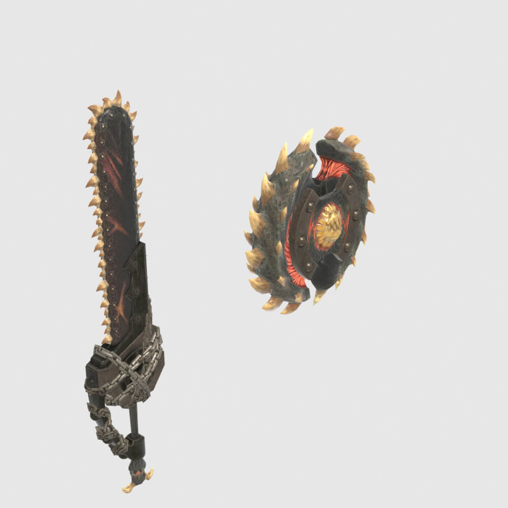 Oppressors Charge Blade - Monster Hunter World 3D Model