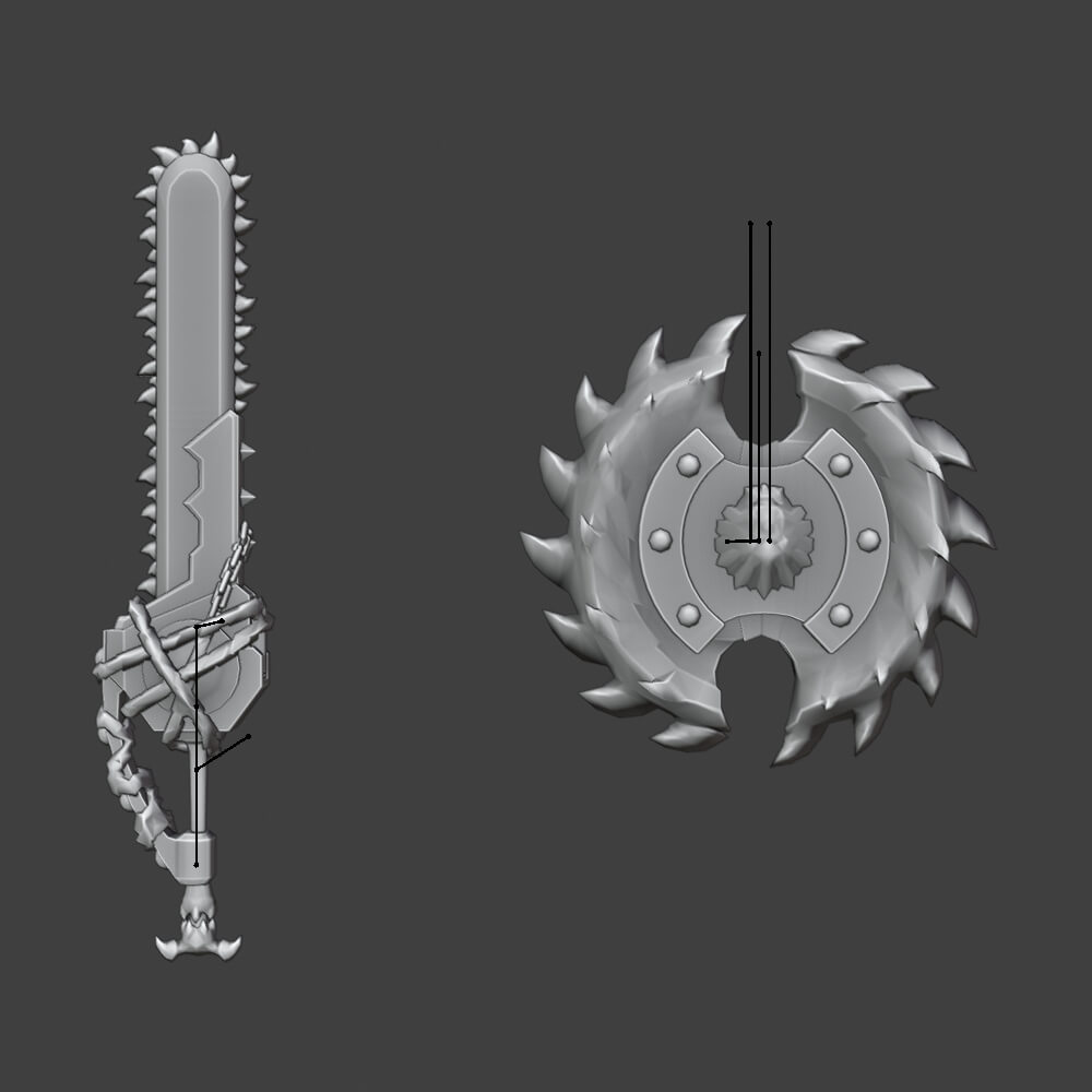 Oppressors Charge Blade - Monster Hunter World 3D Model