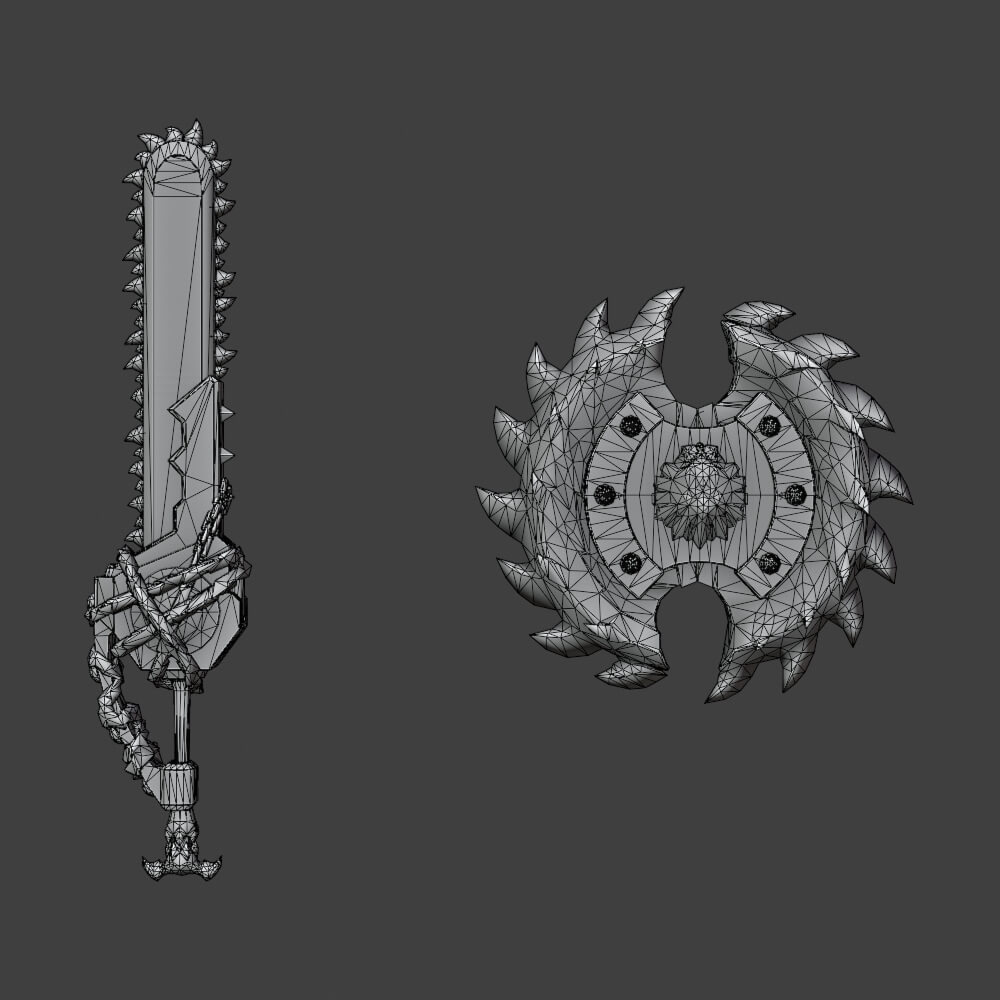 Oppressors Charge Blade - Monster Hunter World 3D Model