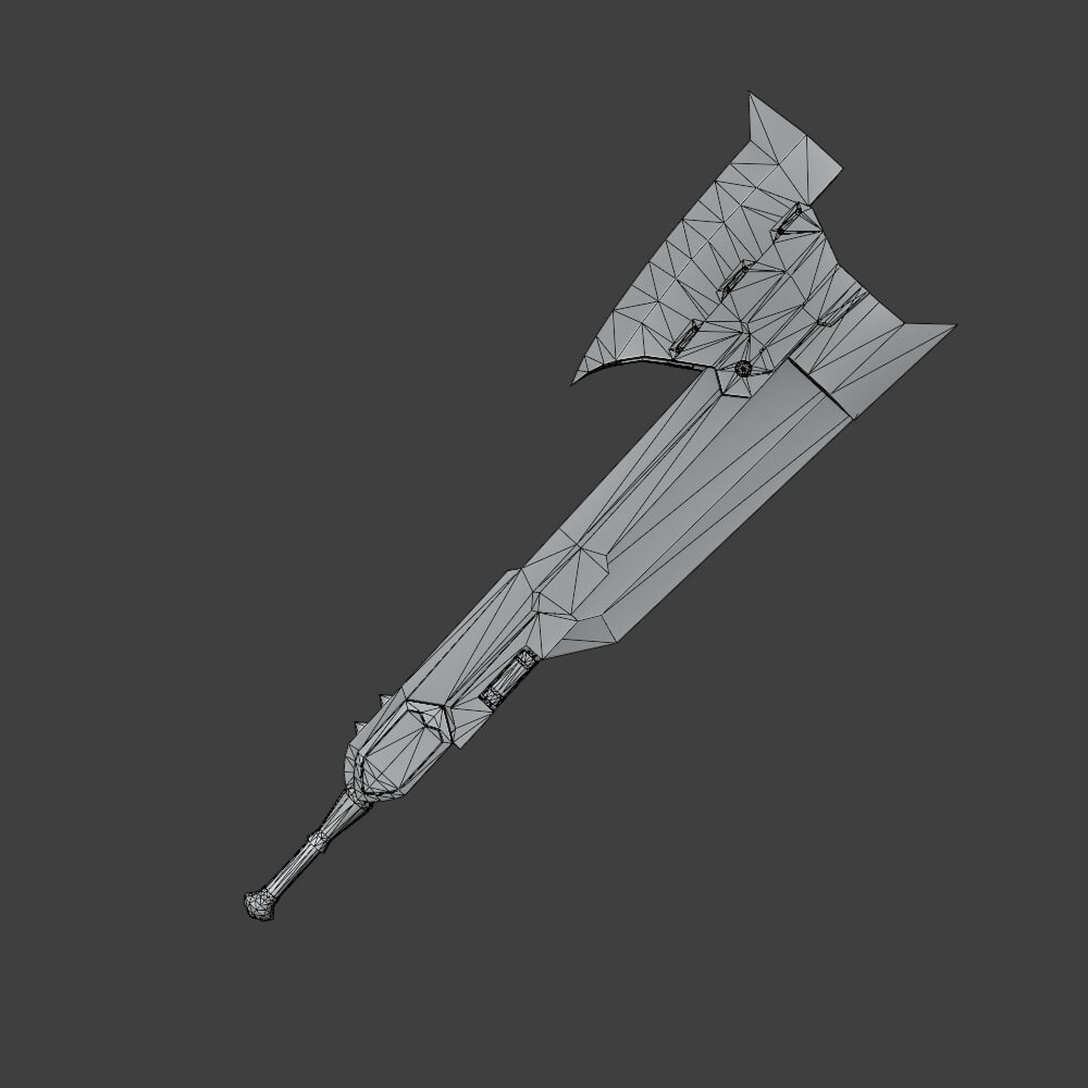 Proto Iron Axe - Monster Hunter World 3D Model