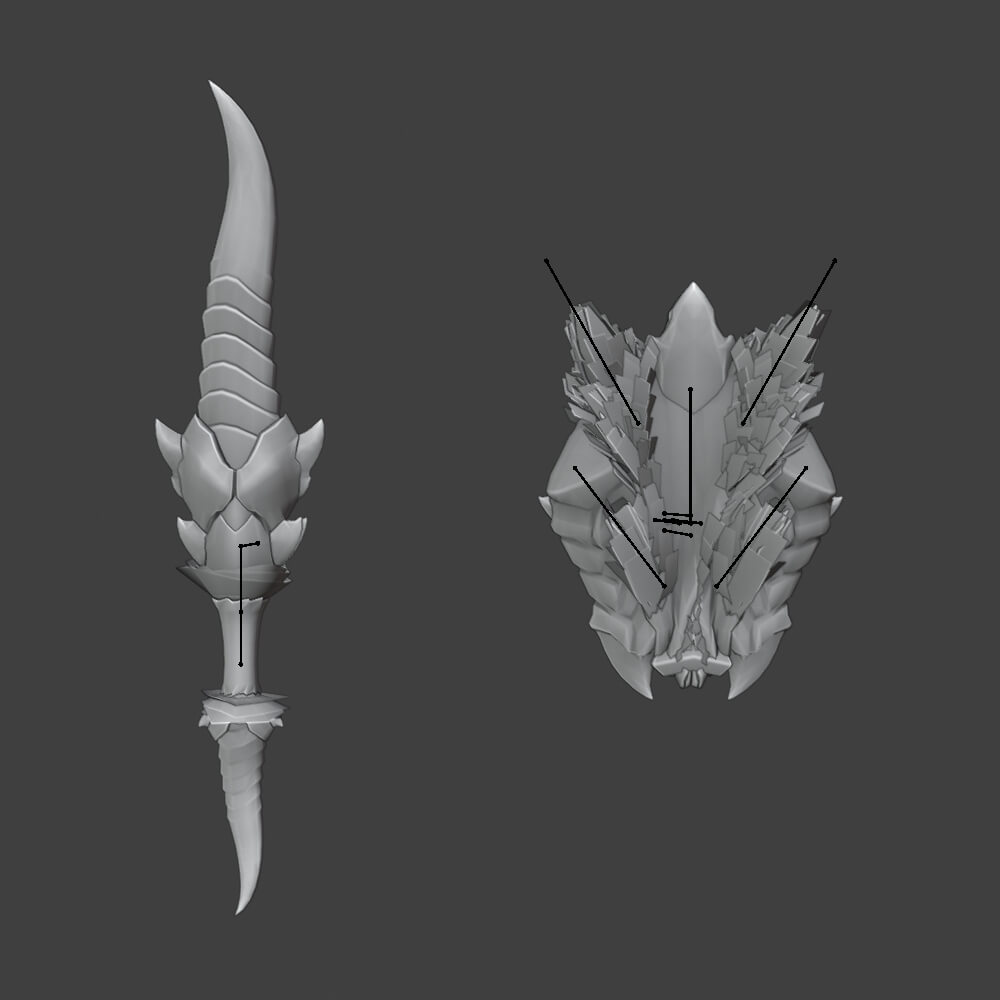 Rajang Beastblade Ikazuchi - Monster Hunter World 3D Model