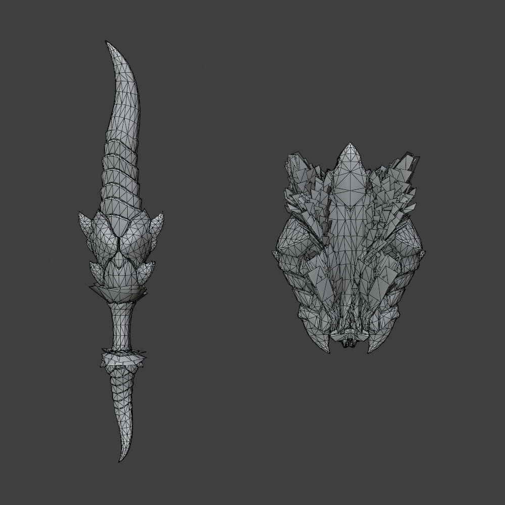 Rajang Beastblade Ikazuchi - Monster Hunter World 3D Model