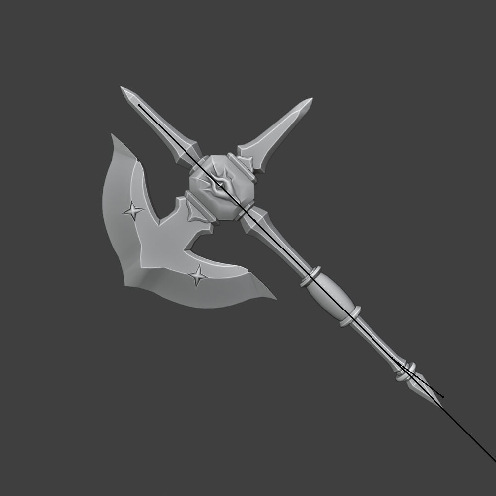 Royal Cross Mace - Monster Hunter World 3D Model
