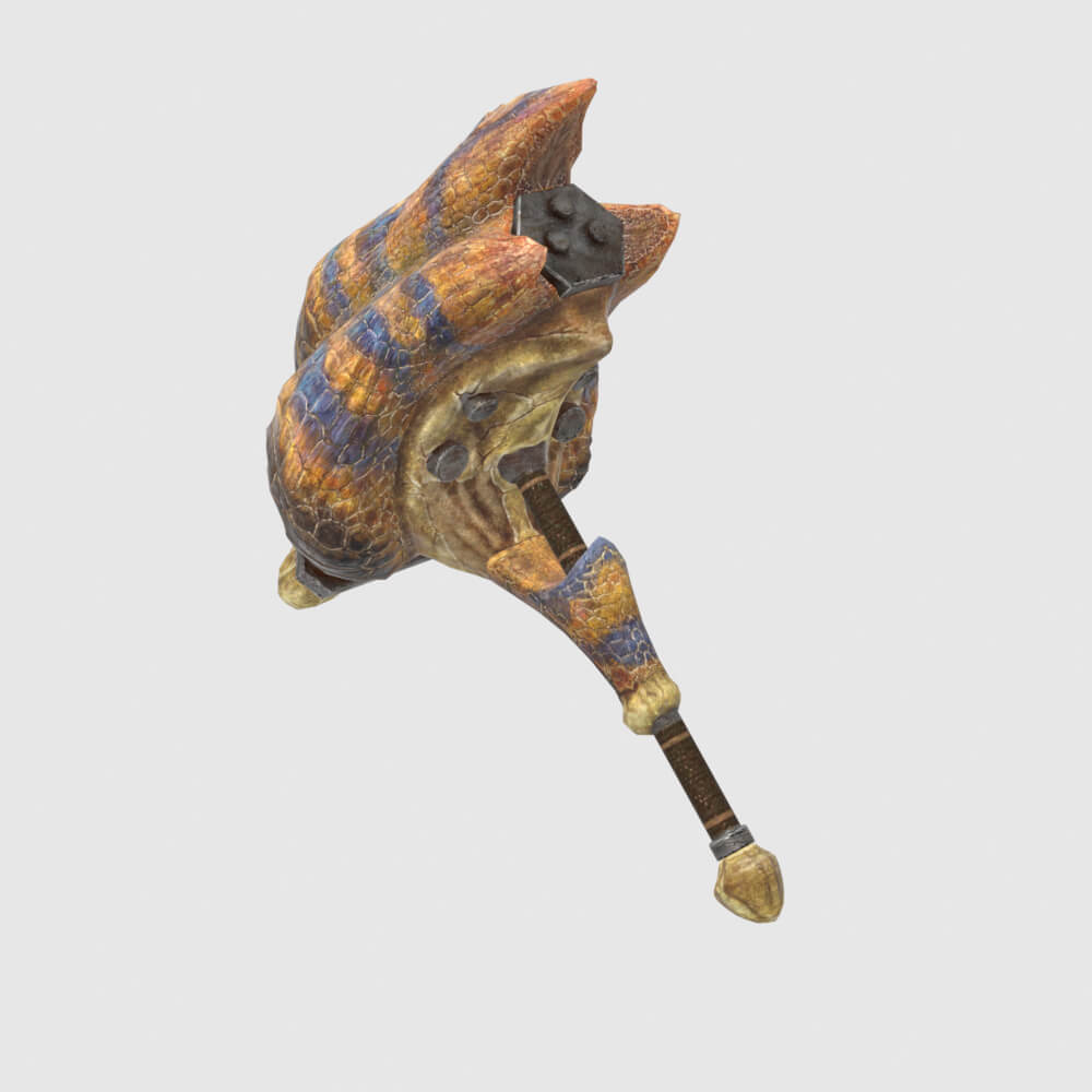 Tigrex Hammer - Monster Hunter World 3D Model