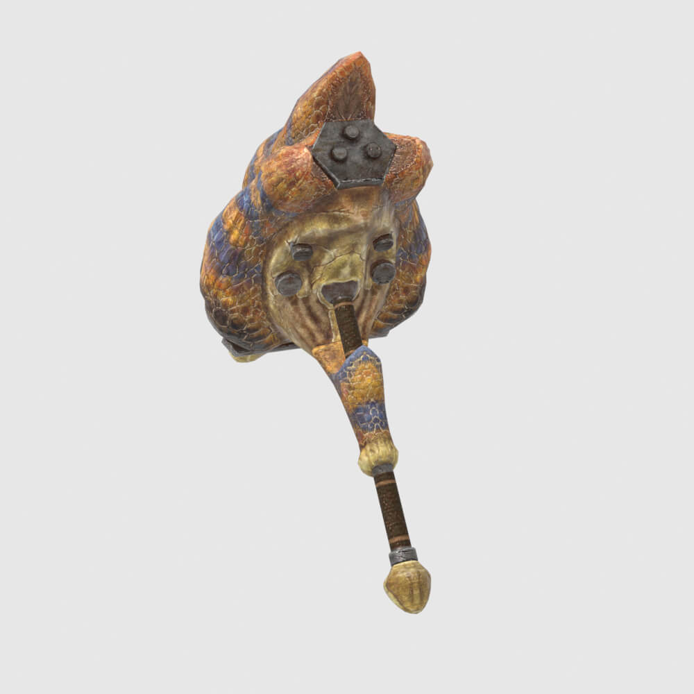 Tigrex Hammer - Monster Hunter World 3D Model