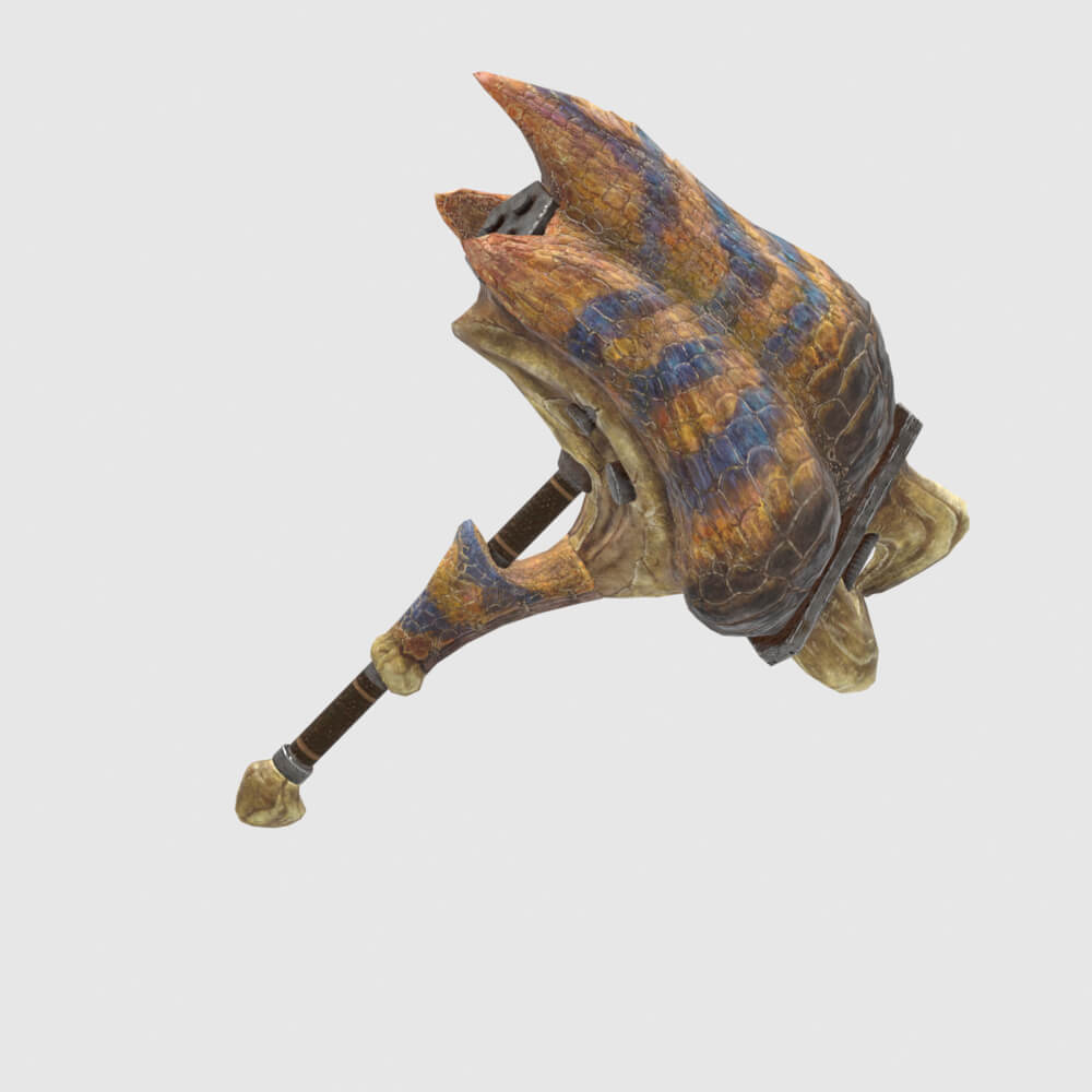 Tigrex Hammer - Monster Hunter World 3D Model
