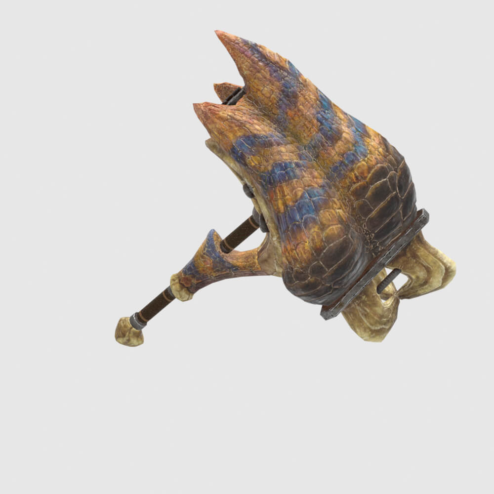 Tigrex Hammer - Monster Hunter World 3D Model