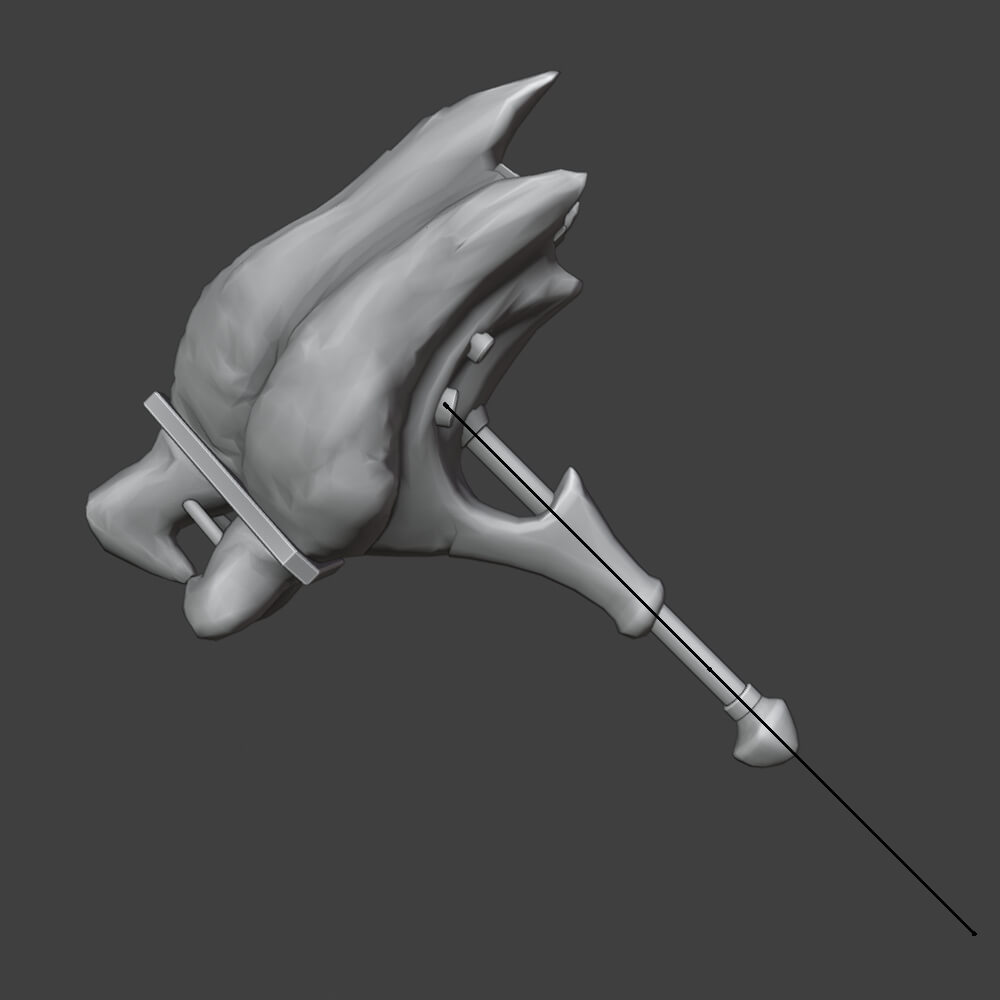 Tigrex Hammer - Monster Hunter World 3D Model