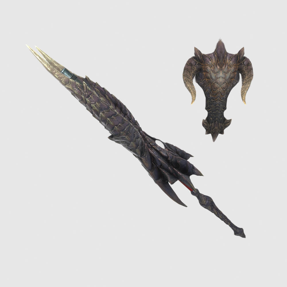True Fatalis Gunlance - Monster Hunter World 3D Model