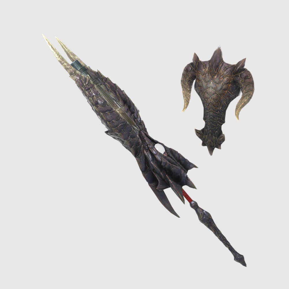 True Fatalis Gunlance - Monster Hunter World 3D Model