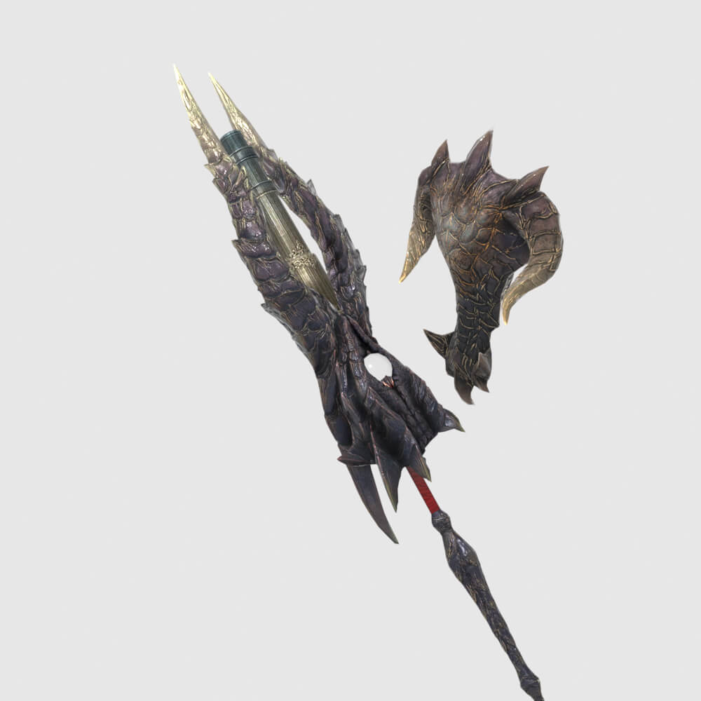 True Fatalis Gunlance - Monster Hunter World 3D Model