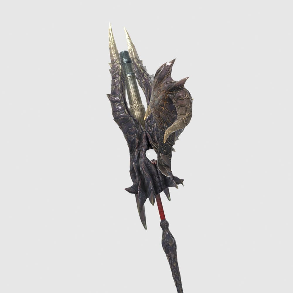 True Fatalis Gunlance - Monster Hunter World 3D Model