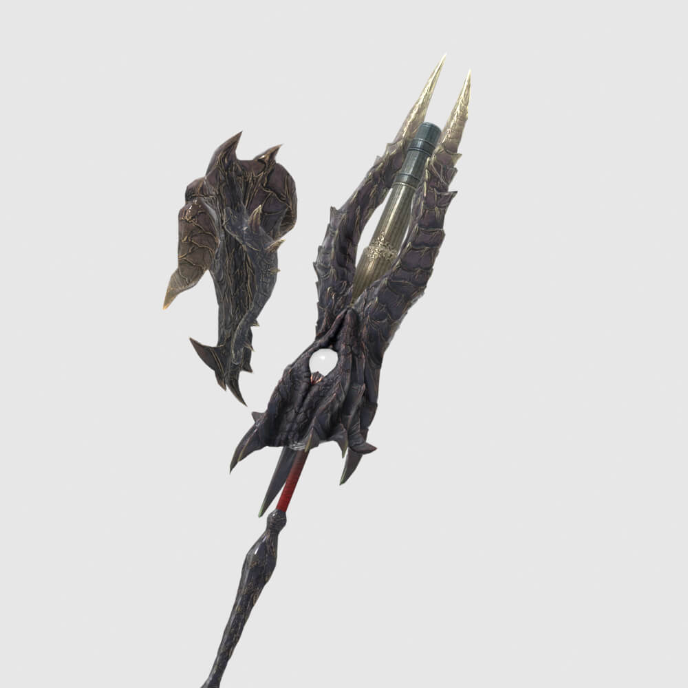 True Fatalis Gunlance - Monster Hunter World 3D Model