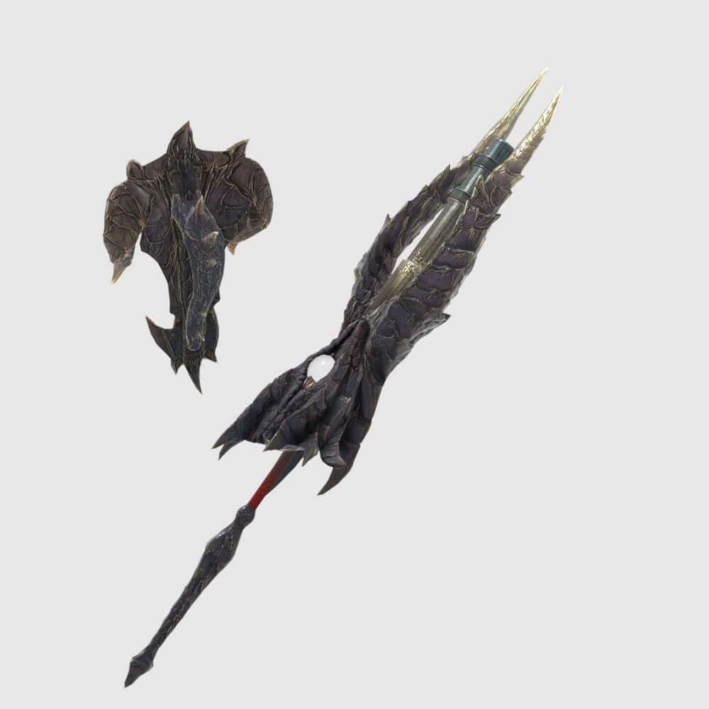 True Fatalis Gunlance - Monster Hunter World 3D Model