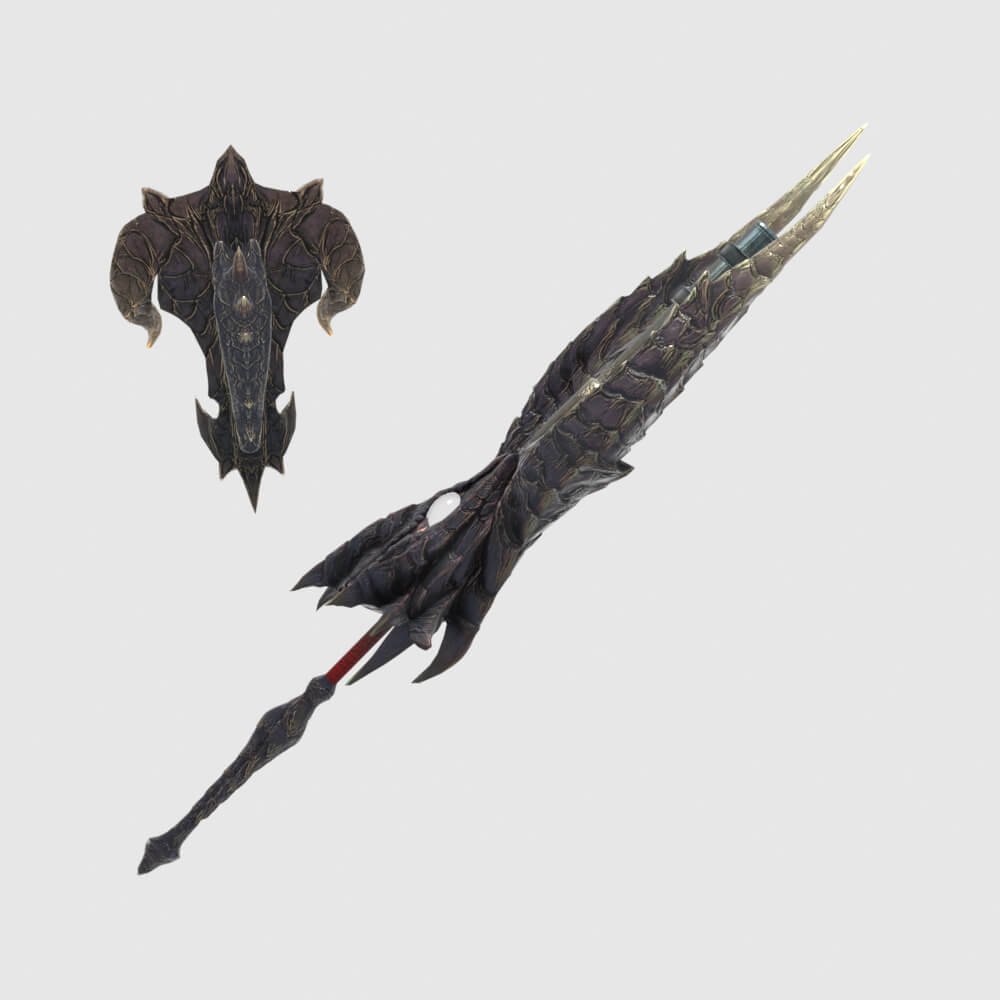 True Fatalis Gunlance - Monster Hunter World 3D Model