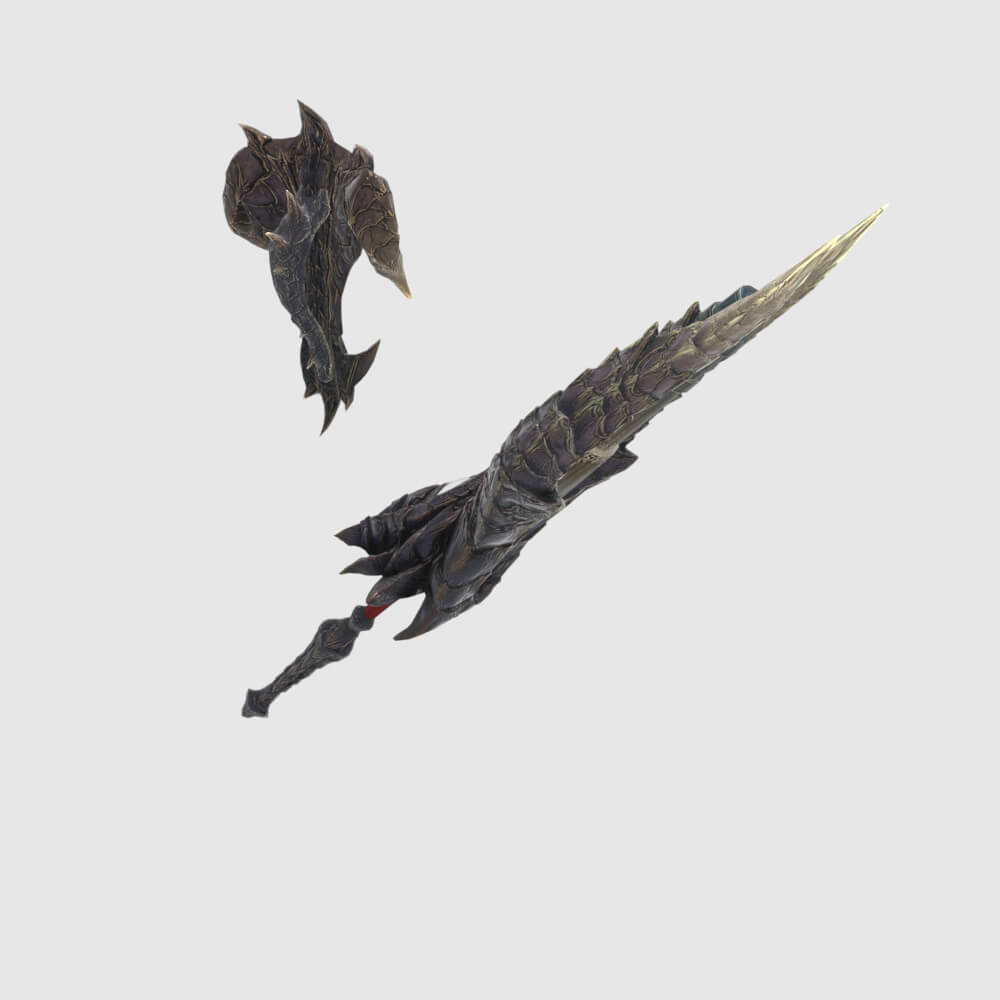 True Fatalis Gunlance - Monster Hunter World 3D Model