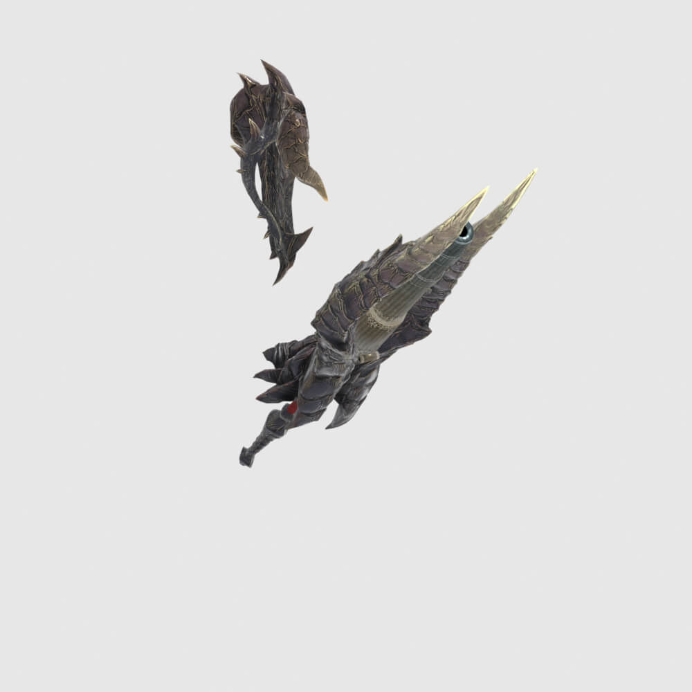 True Fatalis Gunlance - Monster Hunter World 3D Model