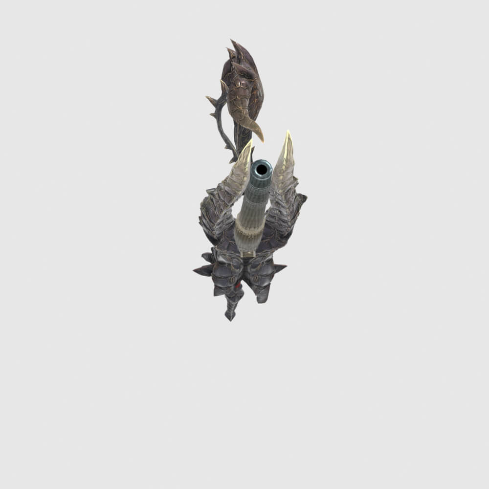 True Fatalis Gunlance - Monster Hunter World 3D Model