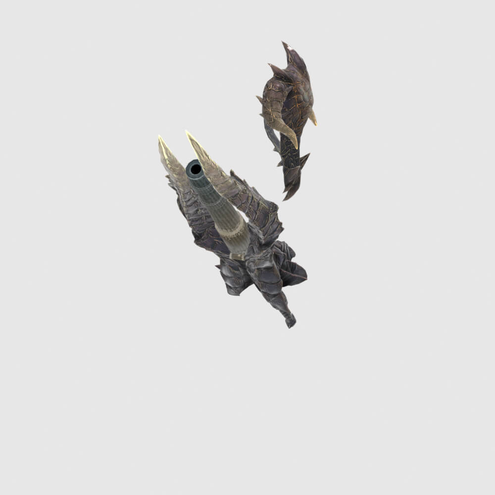 True Fatalis Gunlance - Monster Hunter World 3D Model