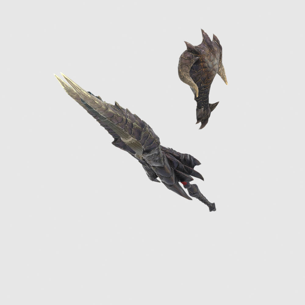 True Fatalis Gunlance - Monster Hunter World 3D Model