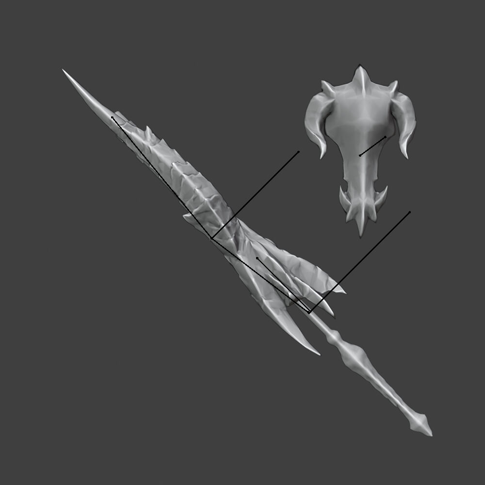 True Fatalis Gunlance - Monster Hunter World 3D Model