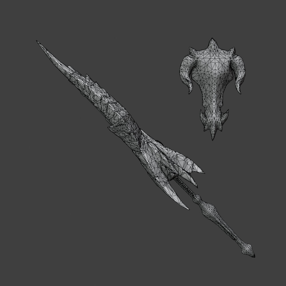 True Fatalis Gunlance - Monster Hunter World 3D Model