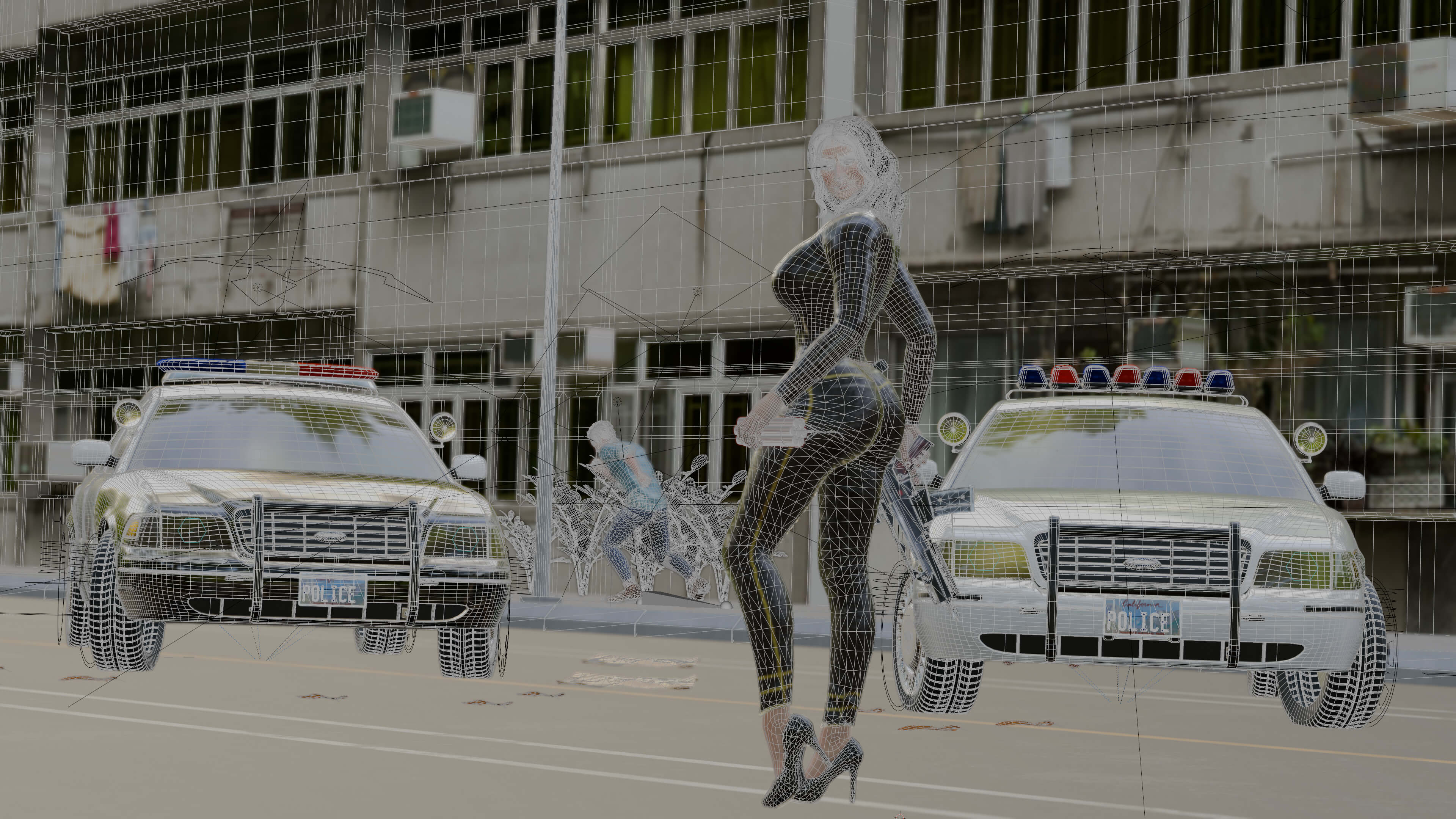 She Enjoys the Chase 3D Render, Digital Artwork by kahu