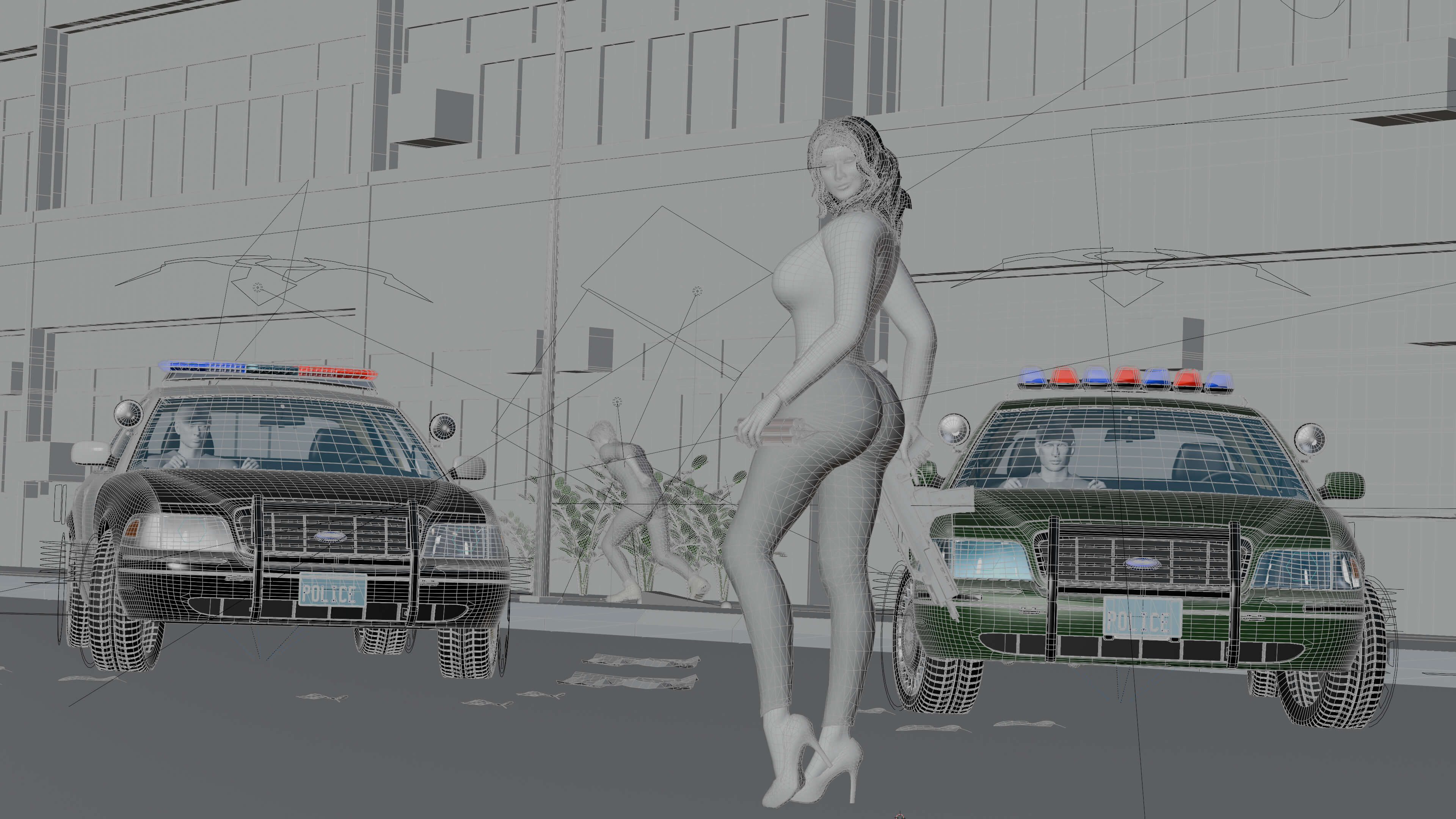 She Enjoys the Chase 3D Render, Digital Artwork by kahu