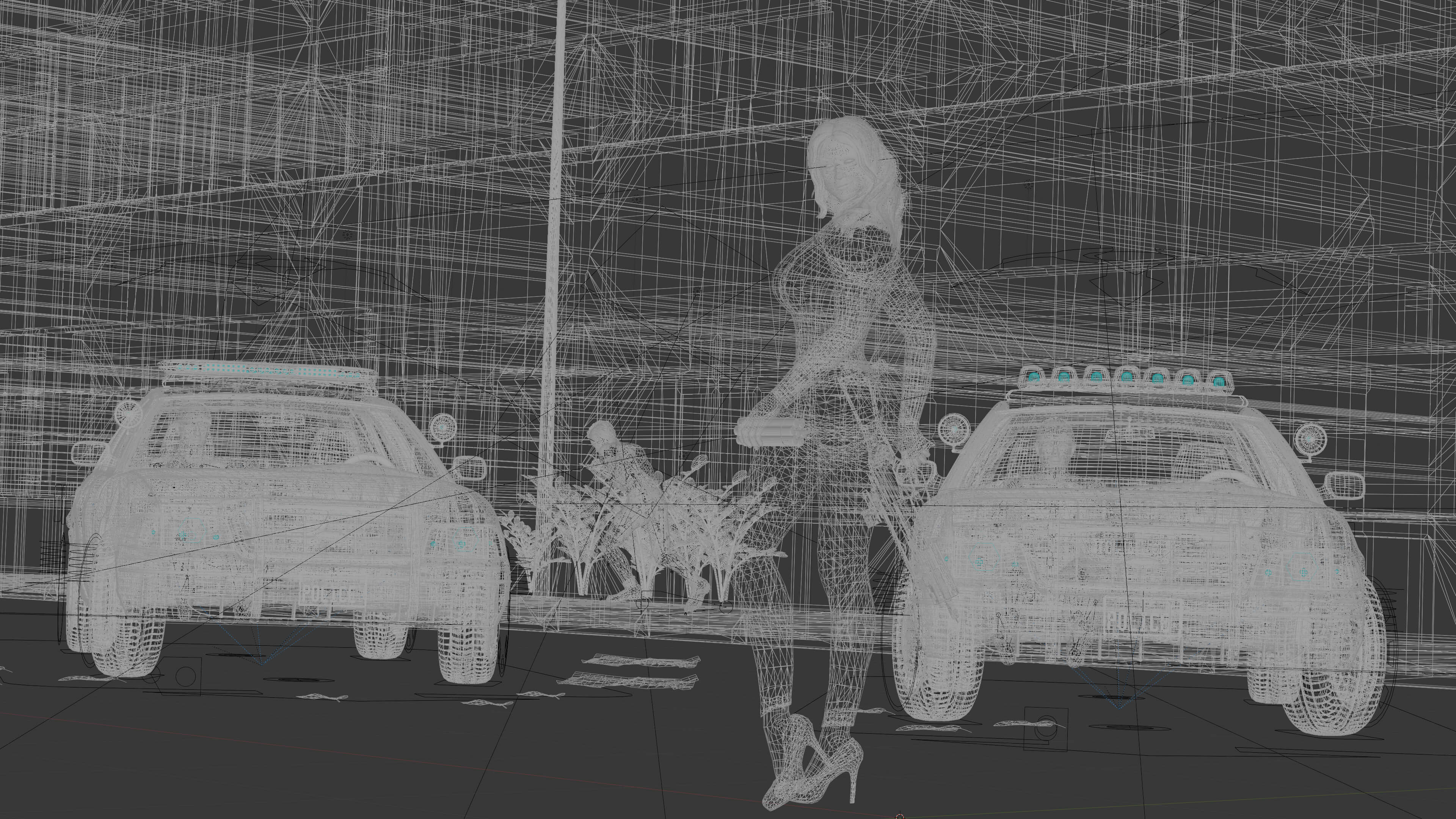 She Enjoys the Chase 3D Render, Digital Artwork by kahu