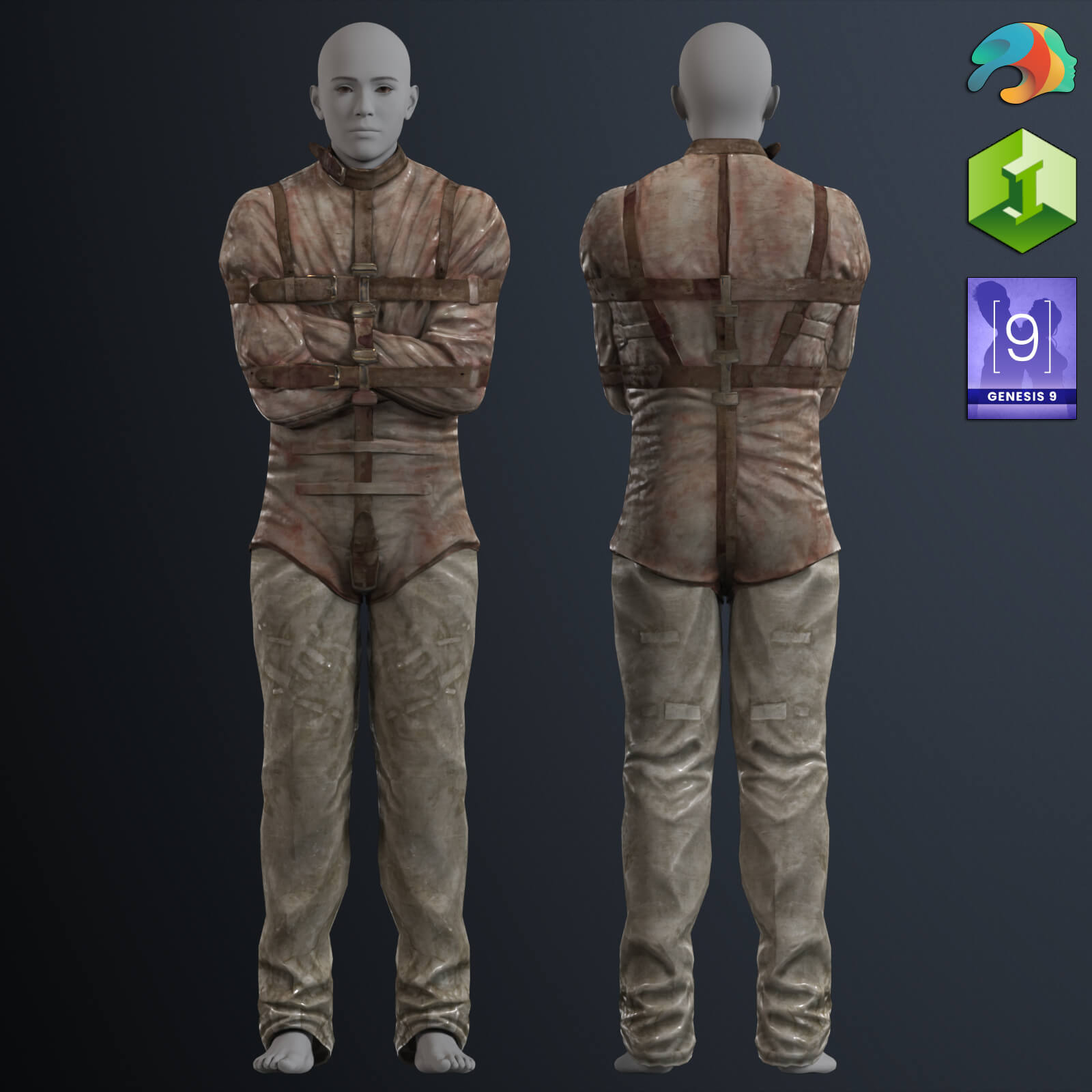 Straitjacket for Genesis 9 Daz Content