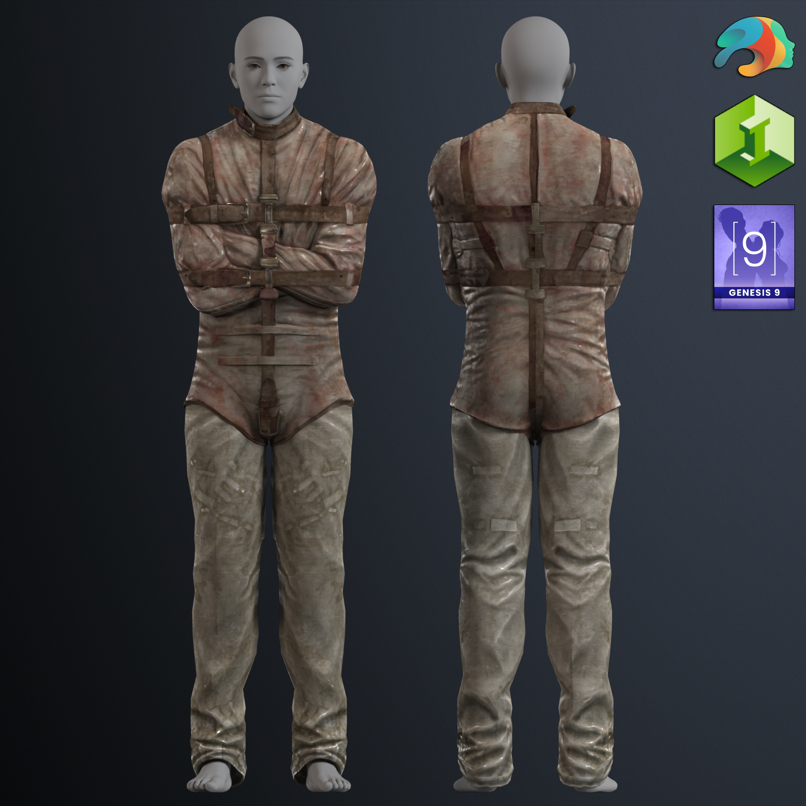 Straitjacket for Genesis 9 Daz Content