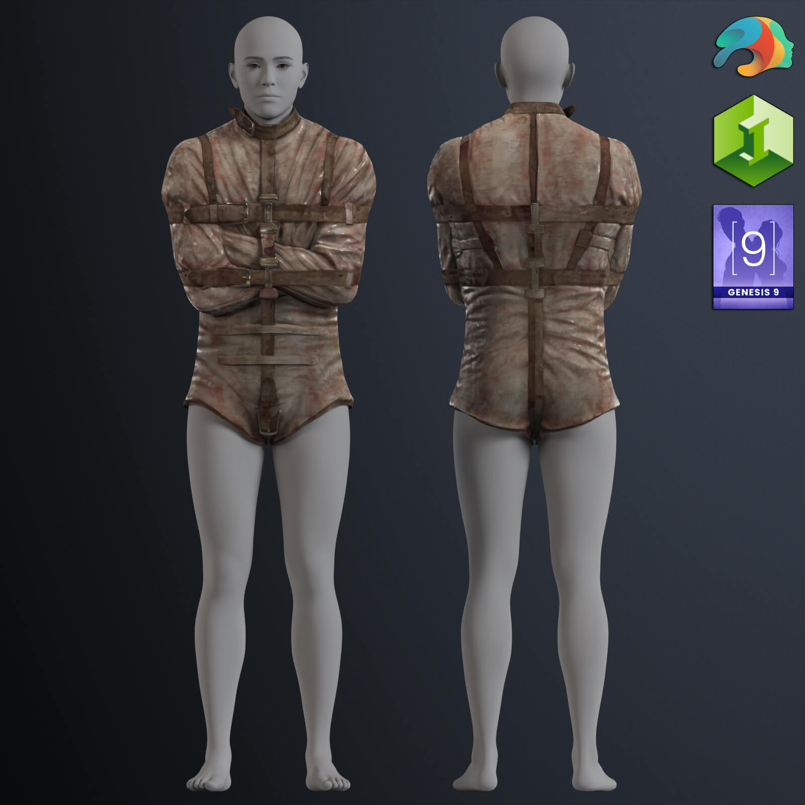 Straitjacket for Genesis 9 Daz Content
